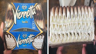 Langnese Viennetta Vanilla A mix for Nogger Lovers and those who will become one  JunkFoodHacker [upl. by Haidej]