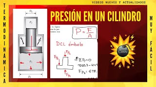 💣 PRESIÓN en un Cilindro  Con pistón 🔥 Termodinámica ejercicios  NUEVO [upl. by Massab703]