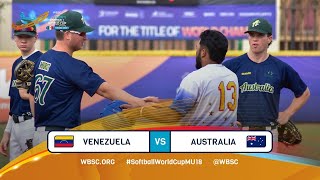 Highlights  Game 27  Venezuela vs Australia  2023 U18 Mens Softball World Cup [upl. by Amaso]