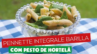 Pennette integrale Barilla com pesto de hortelã [upl. by Nomor]