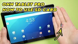 Onn Tablet Pro How to Connect Micro SD Card [upl. by Sitruc]