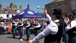 Loch Lomond played by Dunnottar Pipes and Drums during 2024 Stonehaven Feein market in Aberdeenshire [upl. by Hadleigh]