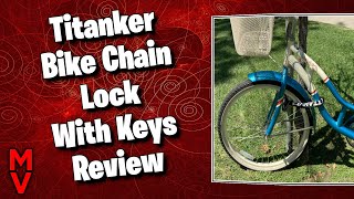 Titanker Bike Chain Lock With Keys Review with Demo Best Heavy Duty Bike lock  MumblesVideos [upl. by Ahsinrats]