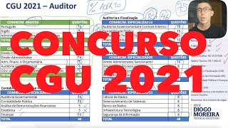 Concurso CGU 2021  Auditor e Técnico  Análise do edital e dicas de estudo [upl. by Ethbin]