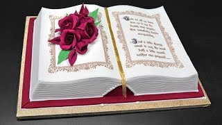 How to Make a 3D Book Cake [upl. by Hadria]