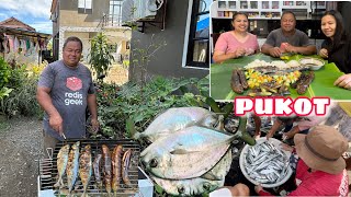 INIHAW NA GALUNGGONG AT TALONG FOR LUNCH  PUKOT SA DAGAT  TRADITIONAL NET FISHING [upl. by Worthington]