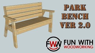 How to build a Park Bench with a reclined seat Ver 20 [upl. by Atiloj863]