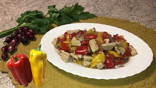 STRACCETTI DI POLLO CON PEPERONI [upl. by Eirallih955]