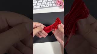 Folding the ribbon a few times can make a beautiful rose It is very simple to make a few roses [upl. by Meakem]