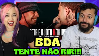 TENTE NÃƒO RIR THIAGO E TAVIN X MALAGUETA E AJOTA  PRIMEIRA FASE 356Âª BATALHA DA ALDEIA â€¹ REACT â€º [upl. by Ruenhcs]