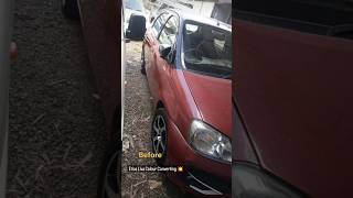 Toyota Liva Etios Red To Black Colour Convert automobile carpainting shorts [upl. by Ellerehc239]