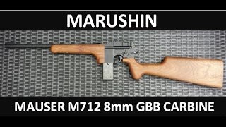 Marushin Mauser M712 Carbine 8mm Blowback Review Airsoft [upl. by Anada]