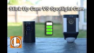 Ring Stick Up Cam VS Spotlight Cam Battery  Comparison of Price Features Video and Audio Quality [upl. by Columbyne]