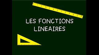 Fonction linéaire 1ere année [upl. by Carmelle]