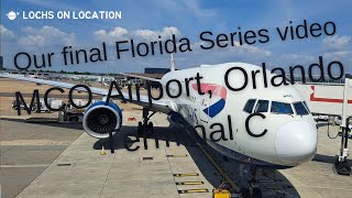 Orlando MCO McCoy airport terminal C tour Our flight home [upl. by Verne]