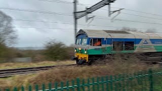 Trains at Wootton Bassett near Wootton Bassett Junction on Thursday 14th March 2024 [upl. by Ydasahc]