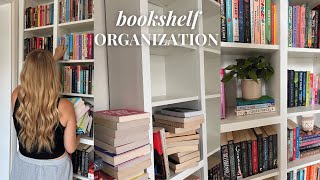 organize my messy bookshelves with me 📚 amp an updated bookshelf tour [upl. by Moor]