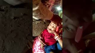 Radhe Krishna krishna First time hair cutting At Ghatagan [upl. by Feirahs]