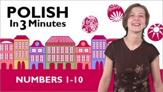 Learn Polish  Polish in 3 Minutes  Numbers 110 [upl. by Atirres]