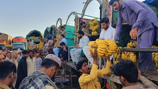 Banana International Wholesale Market Islamabad  fruit mandi  daily fruit mandi update [upl. by Chaille]