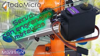 Servomotor MG996R testeo y funcionamiento con arduino [upl. by Aneres288]