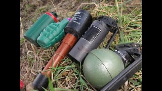 Paintball Grenade vs Czech Police Grenade vs Polenböller Granate [upl. by Noerb]