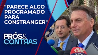 Bolsonaro fala após depor na PF “Marcos do Val que responda por seus atos”  PRÓS E CONTRAS [upl. by Frere]