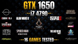 GTX 1650  i7 4790  Test in 16 Games  GTX 1650 Gaming [upl. by Mora]