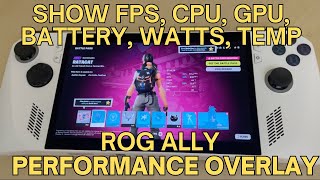 How to Show FPS CPU GPU Battery Wattage on the ROG Ally  Performance Overlay budgetgaming [upl. by Leta]