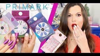 Primark haul nails  how to apply stick ons nails [upl. by Molohs]