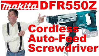 Makita DFR550Z Cordless Auto Feeding Screwdriver  First look [upl. by Susejedairam478]