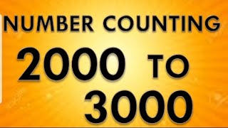 2001 to 3000 numbers  2000 to 3000 2000 to 3000 number counting counting numbers [upl. by Pinzler]