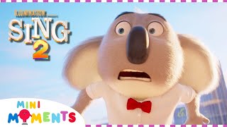 Buster Moons Escape Plan 🧳 🏃‍➡️  Sing 2  Extended Preview  Movie Moments  Mini Moments [upl. by Eekram]