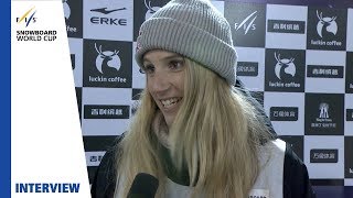 Anna Gasser  quotSpecial to be on topquot  Ladies Big Air  Beijing  FIS Snowboard [upl. by Orferd]