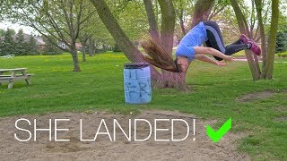 How Jaclyn Landed The Front Flip Her First Try On Ground [upl. by Phaedra]