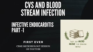 1ST EVER CBME MICROBIOLOGY SESSION  INFECTIVE ENDOCARDITIS PART 1  CVS AND BLOOD STREAM INFECTION [upl. by Ididn]