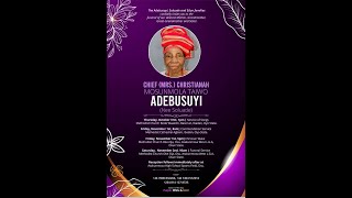 COMMENDATION SERVICE MAMA MOSUNMOLA TAIWO ADEBUSUYI [upl. by Uzzial]