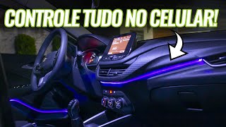 Como instalar LUZ AMBIENTE RGB no SEU CARRO Shocklight Fita Neon RGB [upl. by Gnel]