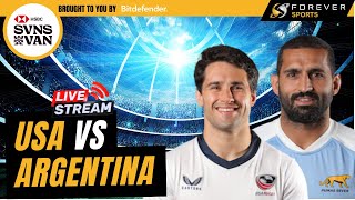 USA VS ARGENTINA 7S  Vancouver SVNS SemiFinals  Rugby 7s Live Commentary amp Watchalong [upl. by Luther]