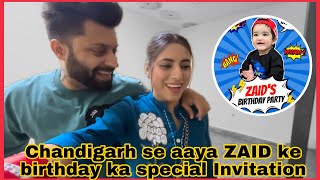 Chandigarh se aaya ZAID ke birthday ka special INVITATION 🎂🥳 [upl. by Nivac]