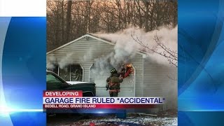 Grand Island garage fire [upl. by Oigimer]