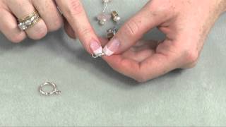 How to Attach a Calotte to Thread  Beading Tutorial [upl. by Auoy]