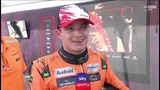 Lando Norris Max Verstappen went off the track and gained advantage  Post Race Interview US GP [upl. by Samtsirhc156]