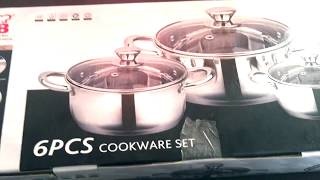 Wellberg 6 Pcs Stainless Steel Cookware Set for Rs 1599 MRP 3499  Big Bazaar [upl. by Atekahs]