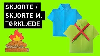 Hvordan folder man en skjorte af papir  Origami [upl. by Weslee]