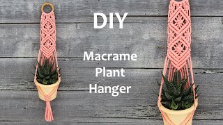 DIY Macrame Plant Hanger Tutorial  DIY Macrame Wall Hanging Tutorial  Макраме Кашпо для Цветов [upl. by Brader]