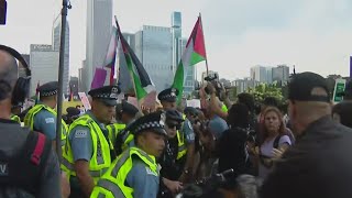 Protest begin in downtown Chicago ahead of DNC [upl. by Lorna]