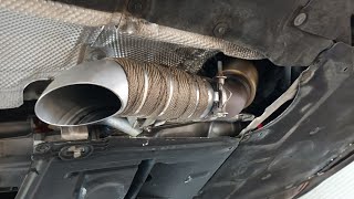 BMW M140i Sound Test Akrapovic Downpipe  30 cm Exhaust Turndown Strait Pipe Fly by MHD Stage 2 [upl. by Harriet678]