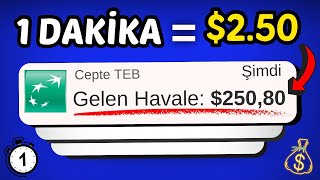 SİTEYİ AÇIK TUTARAK HER DAKİKA 25 PARA KAZAN 💰  İnternetten Para Kazanma Yolları 2024 [upl. by Nivre]