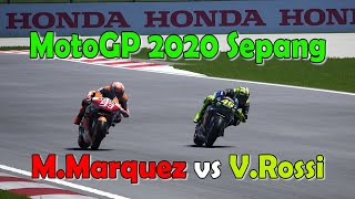 MotoGP™ 2020 Sepang Clash Valentino Rossi VS Marc Marquez [upl. by Shalne956]